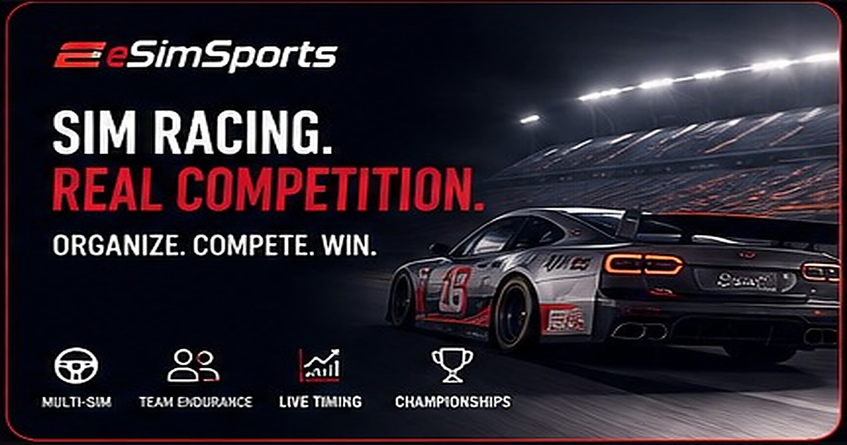 eSimSports — Sim Racing. Real Competition. Organize. Compete. Win.